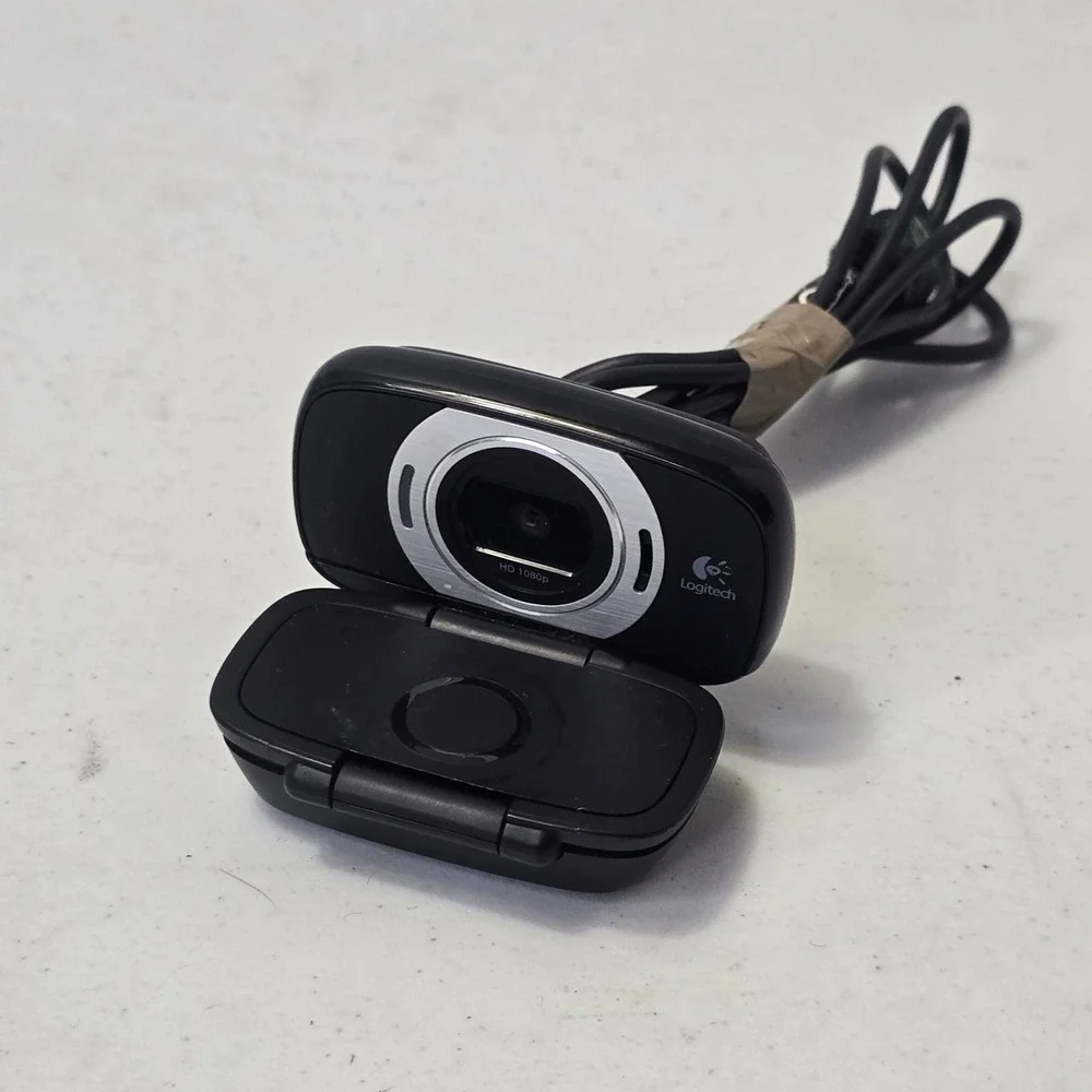 Logitech C615 Portable HD Webcam 1080p Tested Working V-U0027 Folding